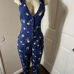 Express Blue Denim Jumpsuit